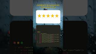 Criando um elemento de avaliação com HTML e CSS. #dev #html #shorts