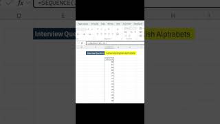 Generate English Alphabets Easily with this Simple Formula! #shorts #excelexperts  #excelmagic