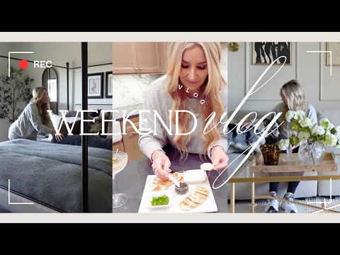 WEEKEND VLOG | Day in the life, content work, errands, and a luxury night in!