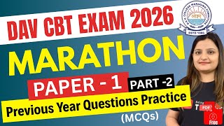 DAV CBT 2026 Common Paper 1 Marathon | Most Important Previous Year Questions