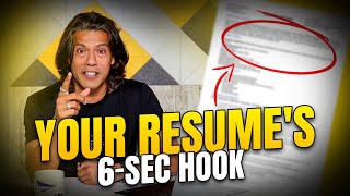 Make Your Resume STAND OUT in 6 Seconds!⏱️| Sidd Ahmed