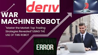 🚀 How to Upload & Run the Powerful War Machine Bot on Deriv Dbot for Big Profits! 💰 |Big Capital 💰
