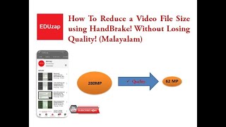 How to Reduce a Video File Size using HandBrake! Without Losing Quality! (Malayalam)