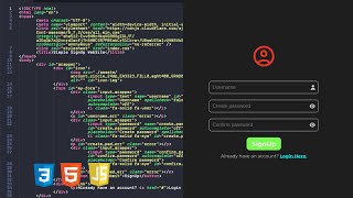 How to create a signup page using HTML, CSS, and JavaScript (for beginners)?