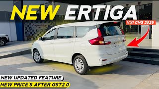 Maruti Suzuki Ertiga Vxi CNG 2026 New Updated Model GST Price Features Mileage All Details 