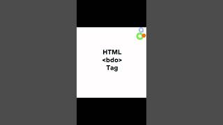 HTML bdo tag. #html # htmlcode #htmltutorial #html5 #htmlcss #htmlelements