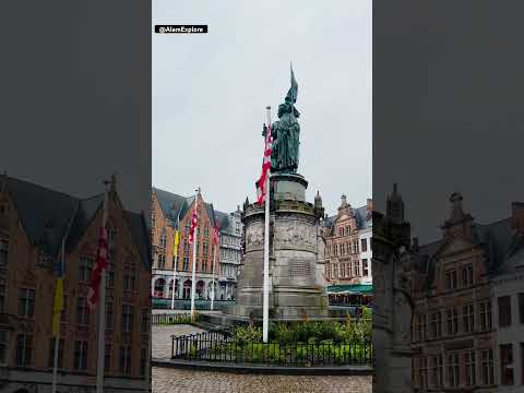 Beauty in Bruges, Belgium #shorts #travel #rain #trending #europe #ytshorts  #art #viral #history