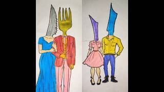 A Cute Couple Art 🤩 #shorts #viral #trending #cutestory