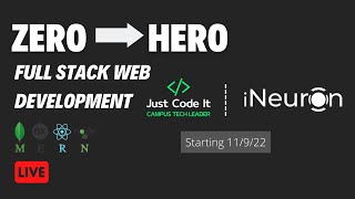 Free Full Stack Web Development Live  Bootcamp | Big Announcement | Campus Tech Leader, ineuron.ai