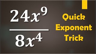 Easy Math Strat: Divide Exponents Fast! (Quotient Rule Example)