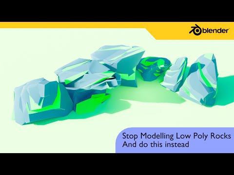 You're Making Low-Poly Rocks WRONG Try This Instead #lowpoly