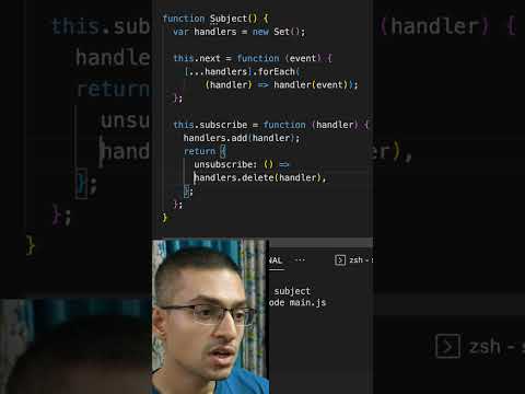 Simple replica of RxJs Subject in 15 lines.