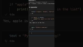 Python in operator #shorts