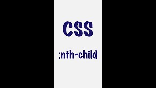 #41 :nth-child | CSS | Frontend | Take it easy #shorts