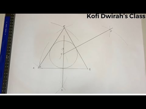 How to construct a circle that inscribed a triangle.