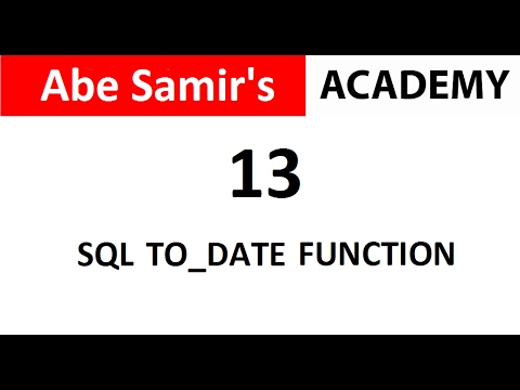 SQL TO DATE Function