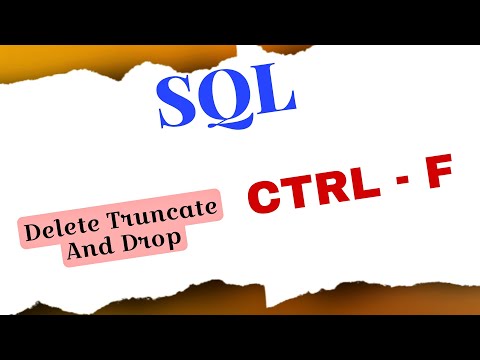Delete Truncate and Drop in SQL || SQL Tutorial for beginners in Tamil #mysql #sql #sqlbasic #sql