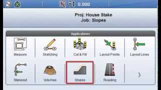 Leica iCON Site Software   Slopes