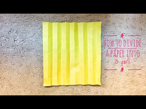 How To Divide A Paper Into 13 parts