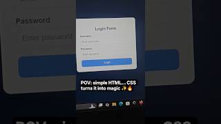 CSS Magic ✨ Same HTML, New Look | HTML CSS Form Design #shorts#htmlcssjavascriptproject #frontend