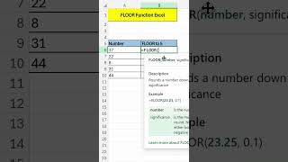 Excel Floor Function Tutorial | Excel Function #excel #excelformula #exceltips #exceltutorial #learn