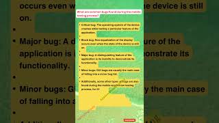 67 #What are common bugs found during the mobile testing process