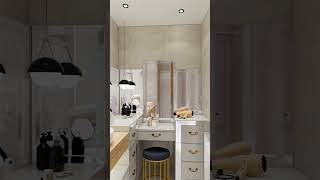Small #bathroomdesign  #animationwalkthrough #vanity #washroomdesign #enscape