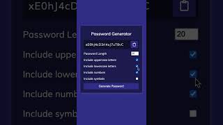 Coding Kathas 21 Days Challenge - Day 15 Password Generator #codingchallenge #webdevelopment