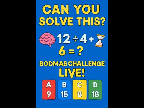 Can You Solve This Math Challenge in 10 Seconds? 🧠 BODMAS Quiz LIVE!