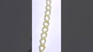 Amazing pearl bracelet tutorial 😻#handmade #youtubeshorts #jewelrymakingathome #shortscraft #diy