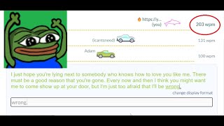 TypeRacer Highlights! 200WPM ACTION! [INTENSE!!!] [HANDCAM! WOW]