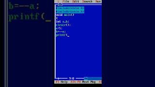 prefix/postfix decrement operator in c language(coding) #shorts #short