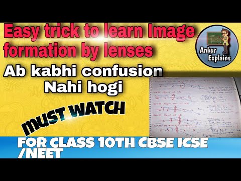 Trick to learn Image formation by lenses class 10th CBSE/ICSE/NEET 2022|Ankur explains|Ankur explain
