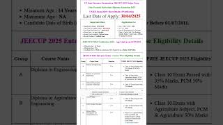 UPJEE UP Polytechnic JEECUP 2025 Admissions Apply Online Form#newvacancy#sarkarunaukari #quiz#bihar