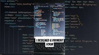 I designed a payment form #programming #learncss #css #webdesign #html