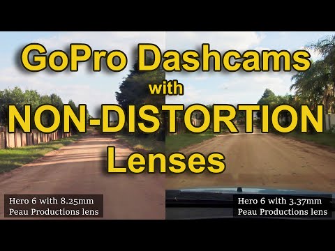 NON-DISTORTION GOPRO LENSES - Peau Productions 8.25mm and 3.37mm lenses on GoPro dashcams.