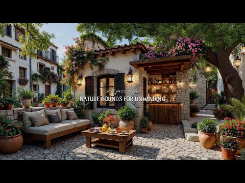 Romantic Garden Café Vibes | Soft Jazz & Warm Ambience for Relax, Study & Coffee Time