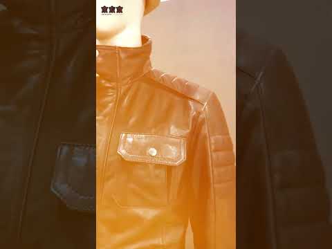 Black Leather Jacket Stylish #shorts #leatherjacket #viralvideo #shortvideo