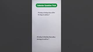 Calendar Reasoning Trick 😍 #maths #shortsfeed #shorts #mathematics #reasoning
