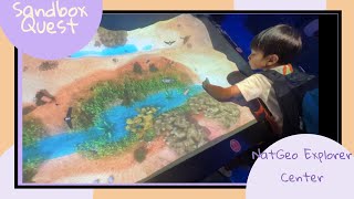 "Travis' Sandbox Quest at NatGeo Explorer Center 🌍🔍 #FamilyFun #TechAdventure"**Description:**