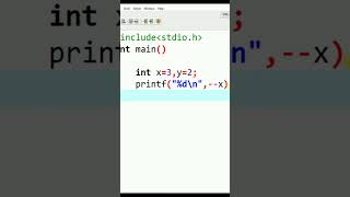 Increment & Decrement Operator in C #shorts #youtubeshorts
