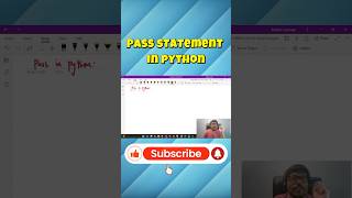 Pass statement in python #python #pass #programming #onilne #tutorial #codechasers #code #education