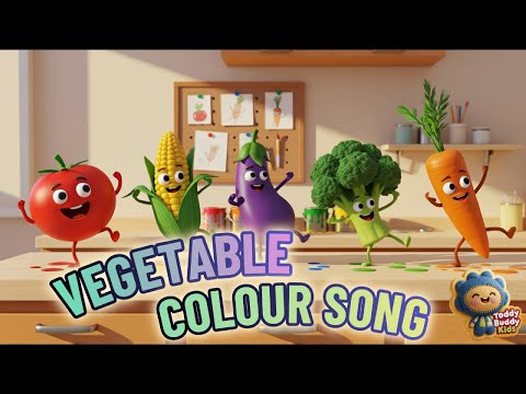 🌽🥦🥕 Vegetable Colour Song 🍆🍅| Learn Vegetable & Color | 🌈 Rainbow Song | Toddler Song | 3D Animation