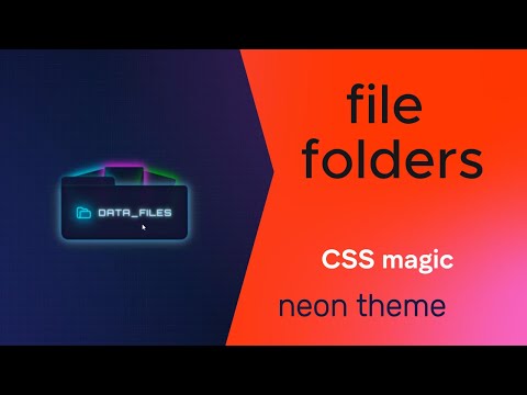 Creating Stunning Neon Folder Animations with CSS! 💡✨A