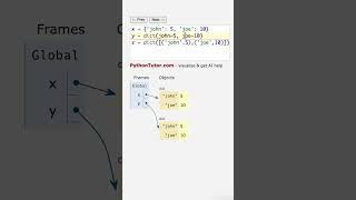 three BEST ways to construct a python dict - pythontutor.com