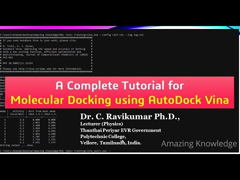 Step by step procedure of Molecular docking using AutoDock Vina