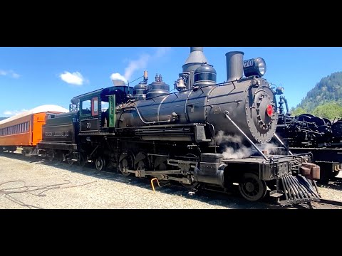 Step aboard the 1922 Polson #70 steam locomotive for a cab tour while we fire it up.