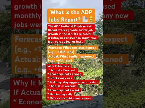 ADP Jobs Rpt is a snapshot of the job market often used to predict the government jobs report (BLS).