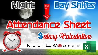 Attendance Sheet With Day or Night Shifts... Excel Salary Calculation