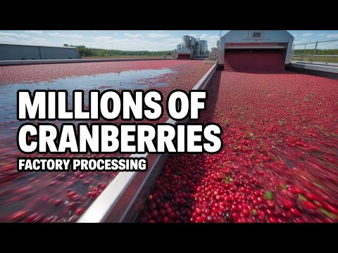 How Millions of Cranberries Are Harvested And Processed In Massive Factories